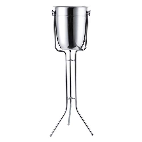 Cubiteras Frigorífico Con Cubitera de Hielo Tina de bebidas de acero inoxidable con soporte, soporte for bebidas for fiestas - Uso en exteriores o interiores - Independiente Champagne Vino Bebidas Cer