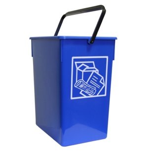 Cubo basura Reciclar 20X28X34 C/Asa azul 15l.