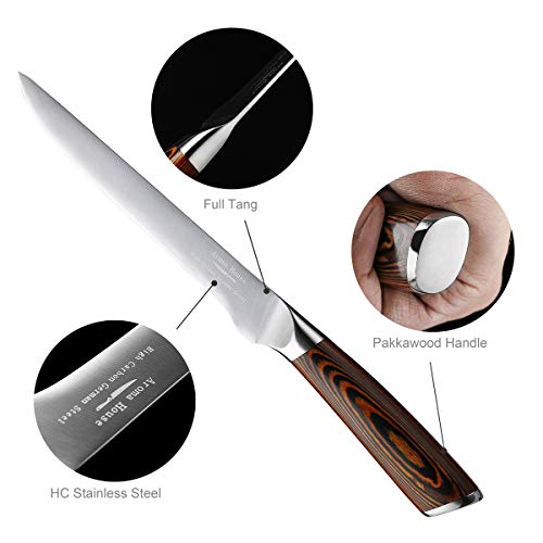 Cuchillo deshuesador cuchillo de filete 15 cm cuchillo de cocinero profesional cuchilla afilada cuchillo de cocina cuchillo de carnicero con mango ergonómico Embalaje de regalo exquisito