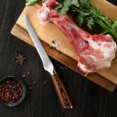 Cuchillo deshuesador cuchillo de filete 15 cm cuchillo de cocinero profesional cuchilla afilada cuchillo de cocina cuchillo de carnicero con mango ergonómico Embalaje de regalo exquisito