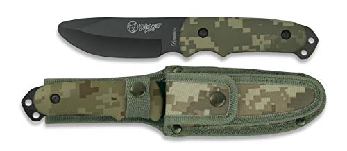 Cuchillo niño con funda incluida Hoja 10,5 cm para Caza, Pesca, Camping, Outdoor, Supervivencia y Bushcraft Albainox 32009 + Portabotellas de regalo