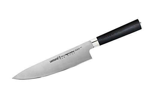 Cuchillo original japonés profesional MO-V de chef fabricado en acero inoxidable extra duro – ideal para cortar cómodamente y afilado.…