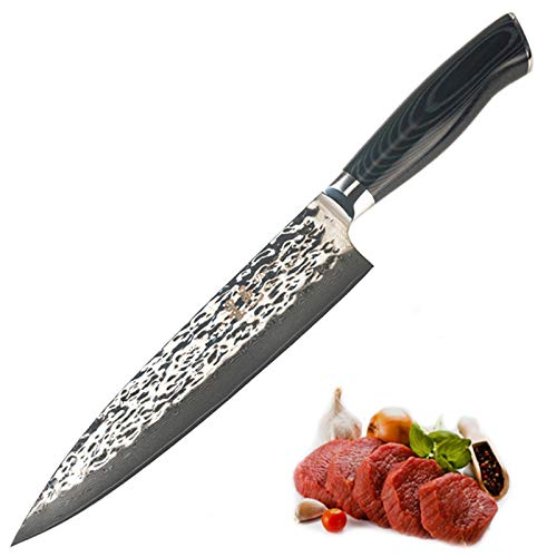 Cuchillos de Cocina Damasco Cuchillo Cocina Profesional Afilado 20 cm