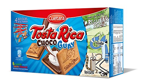 Cuétara - Tosta Rica Choco Guay - Galletas Sándwich Rellena de Crema de Leche 0.168 kg - Pack de 3 (Total 0.504 kilogramsams)