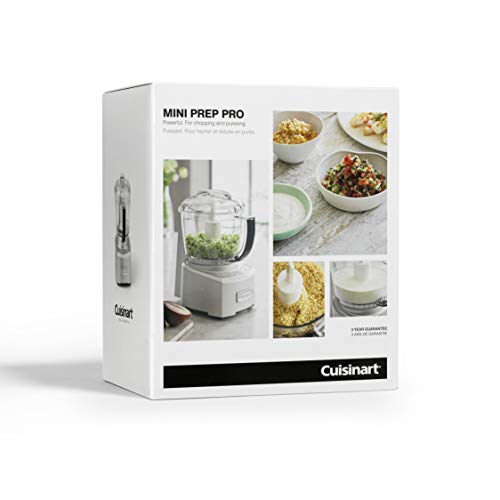 CUISINART CH4DCE Mini Picadora Eléctrica Multifunción con 900 ml capacidad, Cuchillas de acero inoxidable para Picar, Moler, Triturar y Hacer Puré. Potencia 250W, Apto para Lavavajillas, Compacto