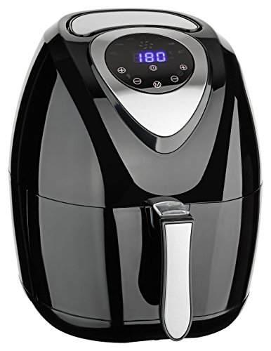 CUISINIER DELUXE- Freidora de aire caliente extra grande de calidad Premium, con pantalla digital y 7 programas | 3,2L de capacidad | Libre de aceite | + libro de cocina Original Airfryer