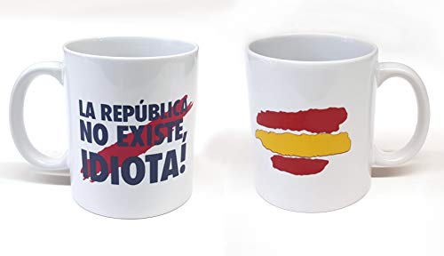 custom-cases Taza Personalizada Frase de Moda puigdemont La república no Existe Idiota Taza de Desayuno Ideal para Regalo España Cataluña
