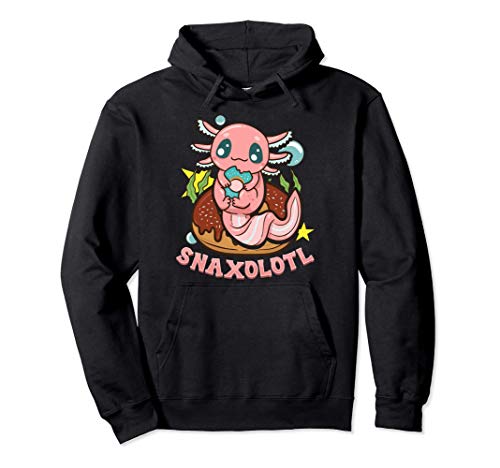 Cute & Funny Snaxolotl Adorable Snacking Axolotl Sudadera con Capucha