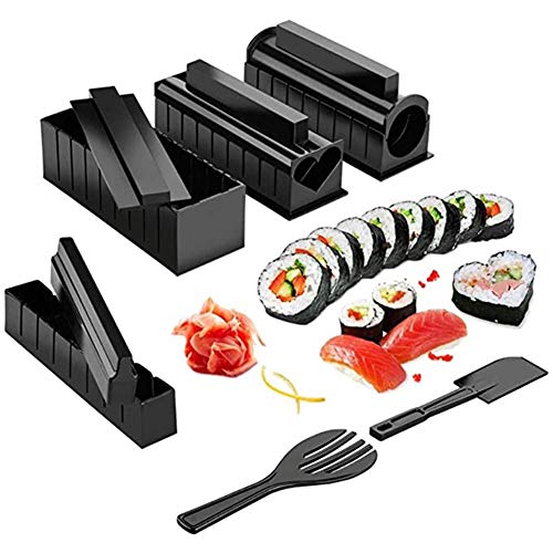 Cutogain - Kit para hacer sushi, para hacer sushi, rollo de sushi, rollo de arroz, 11 piezas