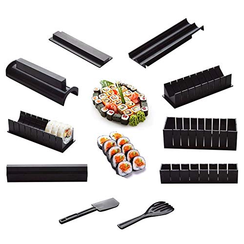 Cutogain - Kit para hacer sushi, para hacer sushi, rollo de sushi, rollo de arroz, 11 piezas