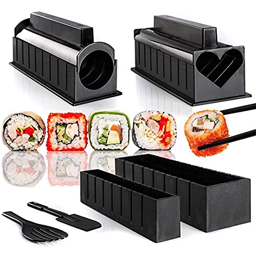 Cutogain - Kit para hacer sushi, para hacer sushi, rollo de sushi, rollo de arroz, 11 piezas