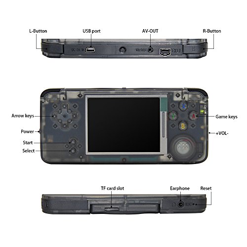 CXYP Consola de Juegos portátil, Retro Game Console 16GB Reproductor de Videojuegos portátil de 3.0 Pulgadas Integrado en 3000 Juegos para niños Regalo Infantil