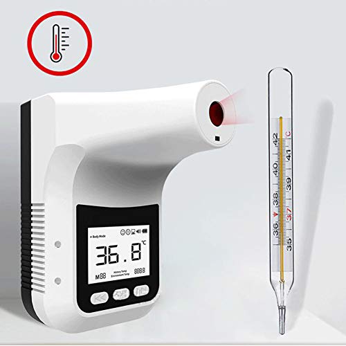 CYING Montado En La Pared Infrarrojo De Temperatura Corporal Instrumento De Medición Infrarrojo Sin Contacto Medidor De Temperatura Medición De 0,5 S Quick Test con Alerta De Fiebre De Entradas