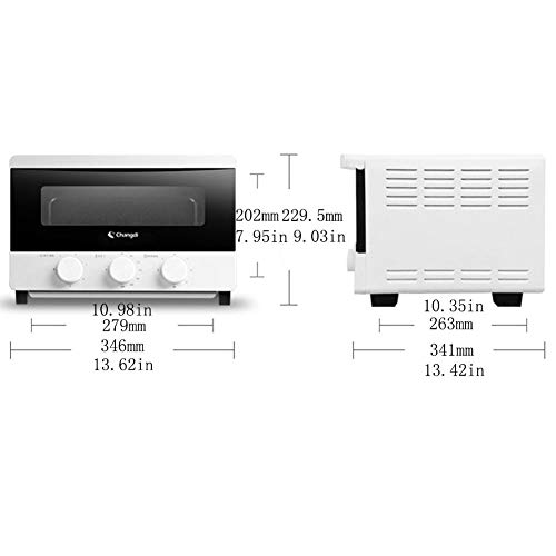 CYN-Mini horno tostador de vapor por convección de sobremesa con humidificación de vapor, sincronización precisa, aumento rápido de la temperatura, calentamiento por infrarrojo lejano, 13L1500W blan