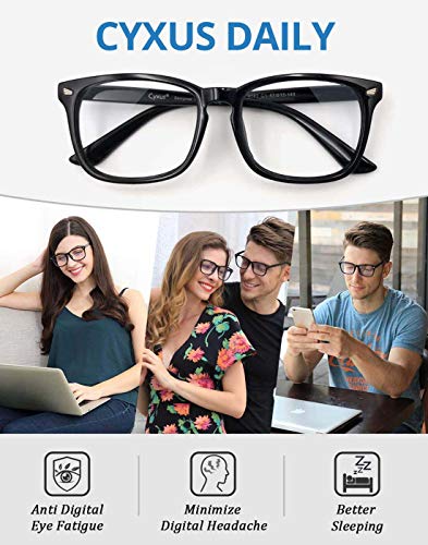 Cyxus Gafas con Filtro de luz Azul bloqueo de luz azul, Gafas con Filtro - Anti Luz Azul para Ordenador, Anti-reflejantes para Hombre y Mujer