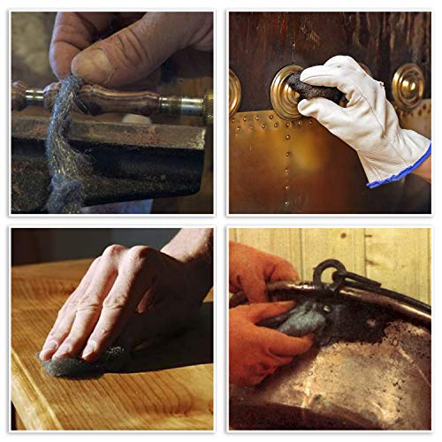 CZ Store®-Lana de acero|GRADO 0000|✮✮GARANTÍA DE POR VIDA✮✮-Lana de alambre de acero inoxidable resistente a los arañazos|120 G|Lana de hierro para el mantenimiento de la madera/vidrio/metal