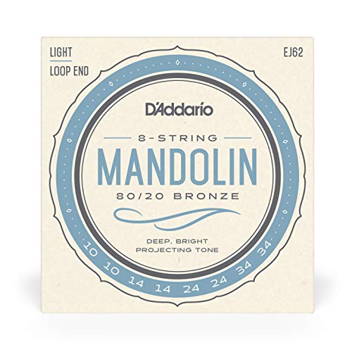 D'Addario EJ62 80/20 10-34 cuerdas luz mandolina bronce