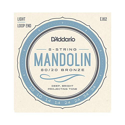 D'Addario EJ62 80/20 10-34 cuerdas luz mandolina bronce