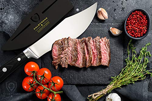 DALSTRONG Barong Cuchillo de chef – Serie Gladiator – 7" – acero alemán ThyssenKrupp de alto carbono – Mango G10 – con vaina