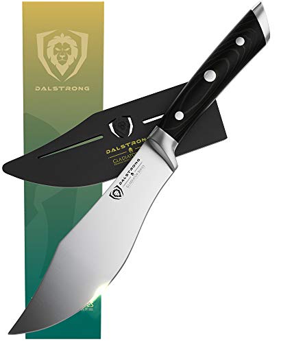 DALSTRONG Barong Cuchillo de chef – Serie Gladiator – 7" – acero alemán ThyssenKrupp de alto carbono – Mango G10 – con vaina