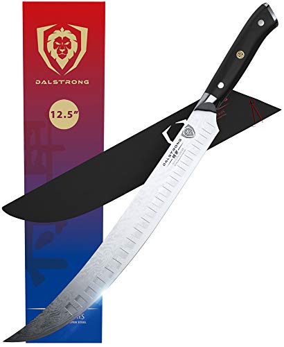 DALSTRONG Cuchillo de carnicero para romper la carnicería "The Meat Bane" – Shogun Series – Acero japonés AUS-10V Super – Extra largo 12.5 pulgadas – con vaina