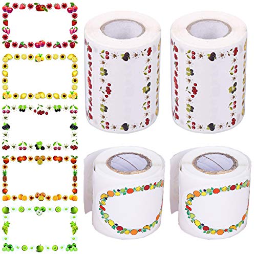 Dancepandas Pegatinas Mermelada 600PCS Etiquetas Congelados Etiquetas Hojas para la Cocina, Mermeladas Regalos,Ideal para etiquetar tarros o botellas