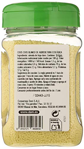 Dani - BIO - Cous cous de agricultura ecológica - Pack 5 x 250 gr.