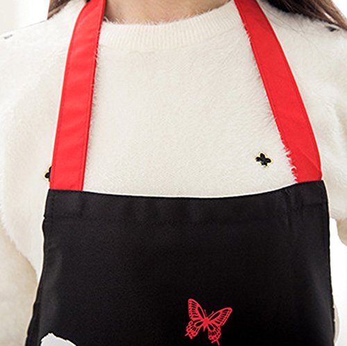 DaoRier 1pc Delantal con los Bolsillos para Las Mujeres Hombres Delantal del Lavaplatos Impermeable Restaurante Adulto de la Camarera del Camarero Que Cocina Delantales