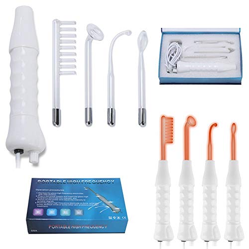 Darsonval - Set portátil de alta frecuencia para tratamiento de acné, alopecia, reducción de arrugas, etc. (5 piezas, ozono)