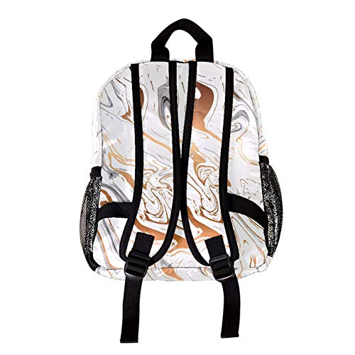 Daypack Línea Abstracta marrón Mochila para niños Infantile Kindergarten Guarderia Mochila Escuela para niña y niño 3-8 años 25.4x10x30 CM