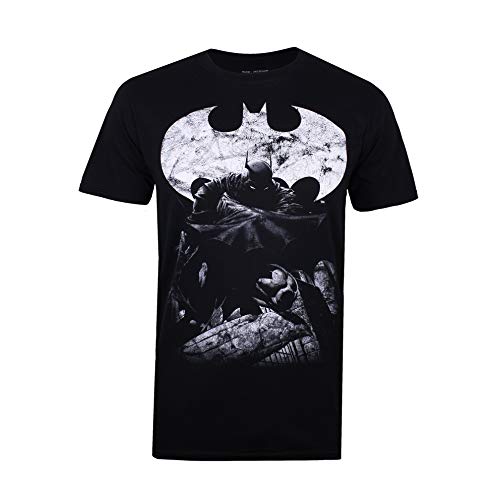 DC Comics Dark Knight Camiseta, Negro (Black Blk), Small (Talla del Fabricante: Small) para Hombre