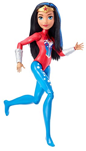 DC Superhero Girls- Muñeca Superheroína Wonder Woman de Entrenamient, Multicolor (Mattel FJG63)