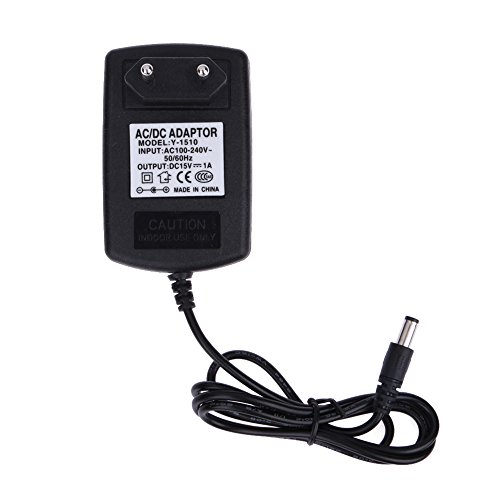 DC15V 1A Adaptador AC 100V-240V a DC 15V Convertidor Adaptador de Fuente de alimentación 5.5x2.5mm Hillrong