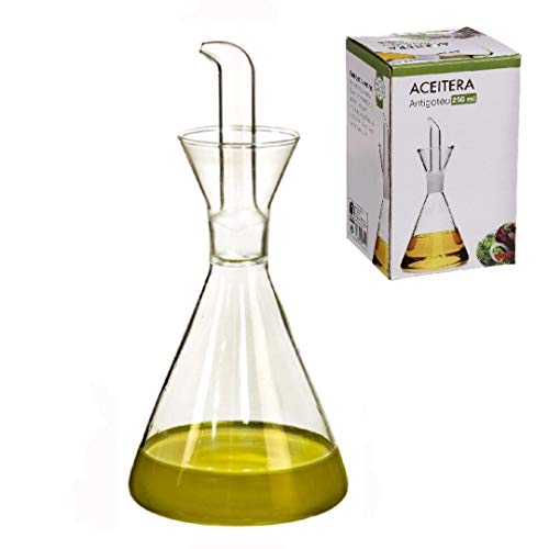 dcasa - Aceitera antigoteo cristal 250 cc en caja