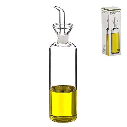 Dcasa - Aceitera de cristal antigoteo 500 ml en caja