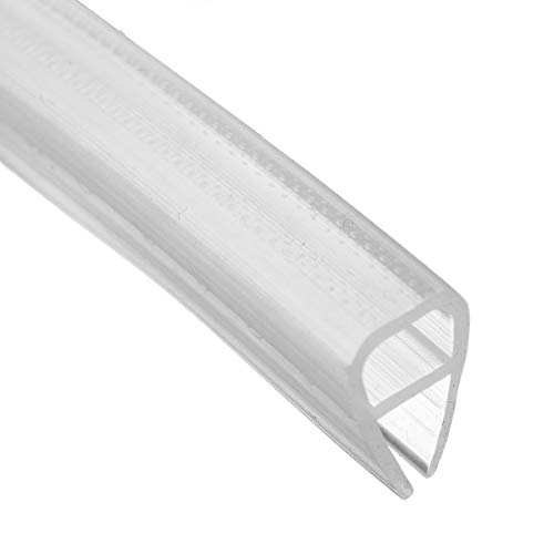 dDanke - Tira de sellado transparente para mampara de ducha (2 m de longitud, para cristal de 6 a 12 mm), 10 mm