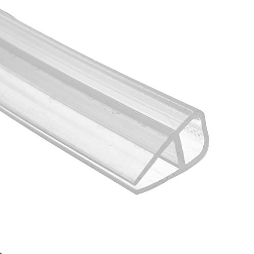 dDanke - Tira de sellado transparente para mampara de ducha (2 m de longitud, para cristal de 6 a 12 mm), 10 mm
