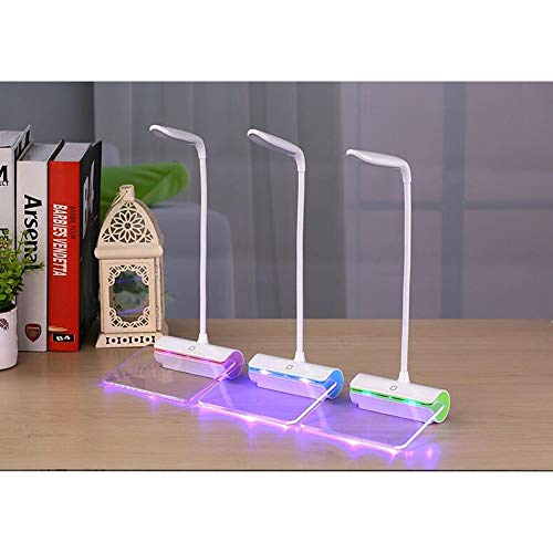 Ddl Lámpara de Mesa con Puerto de Carga USB Mensaje Placa de Mesa lámpara de la protección del Ojo de Carga de Estudiante lámpara de Mesa LED Fluorescente Pizarra luz Nocturna,Green