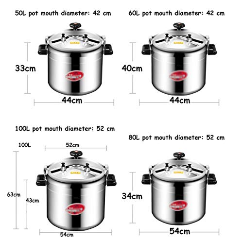 De aluminio de aleación de olla a presión a prueba de explosiones de gran capacidad comercial muy grande de gas grande extra grande de la cantina del hotel escuela especial restaurante olla a presión