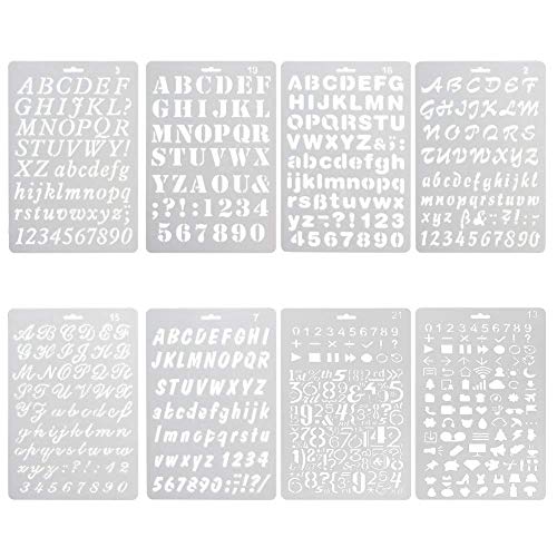 de Jayfans 8 Pcs Drawing Painting Stencils Scale Template