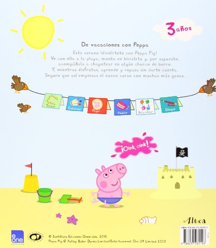 De vacaciones con Peppa - 3 años (Peppa Pig. Cuaderno de actividades): (Con pegatinas)