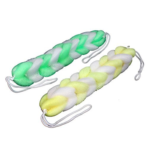 DealMux burbujas de la espuma reticular de nylon barra de la ducha 22 pulgadas de longitud 2 PC tricolor