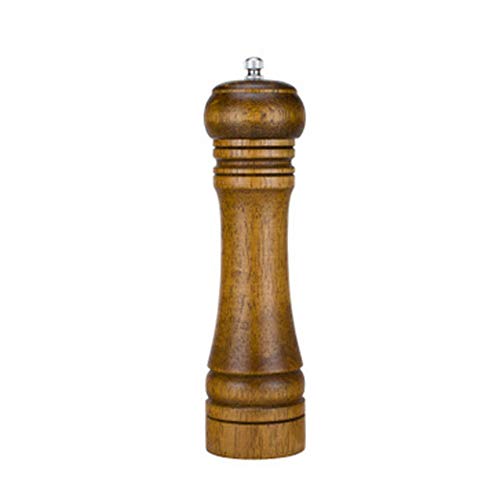 Deanyi - Molinillo de pimienta, molinillo de pimienta y sal manual de madera, pimienta y salero (8 inch)