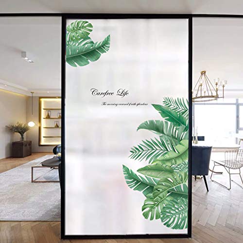 decalmile Pegatinas de Pared Planta Tropicales Vinilos Decorativos Hojas Verde Grandes Adhesivos Pared Sala Habitación Dormitorio Oficina (W:90cm)