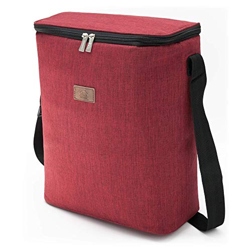 Decocasa Térmica Porta Alimentos, Bolsa Isotérmica Grande Para Almuerzo Comida Bebidas, 14 Litros, Rojo, 14L