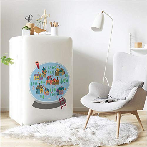 Decoración Del Hogar Pegatina De Navidad Vitrina Vitrina Vitrina De Navidad Calcomanías De Pvc Año Nuevo Vidrio Refrigerador Mural 30Cmx30Cm