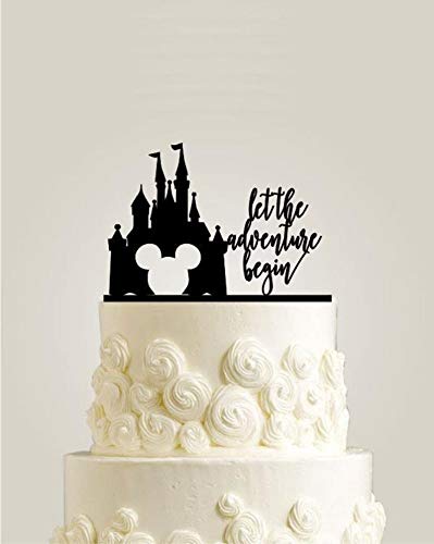 Decoración para tarta con diseño de castillo para bodas, decoración para tarta de boda de Disney