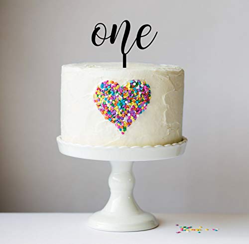 Decoración para tarta con diseño de primer cumpleaños