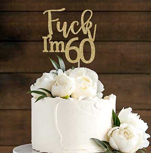 Decoración para tarta de 60 cumpleaños, 60 años, decoración para tarta de 60 cumpleaños