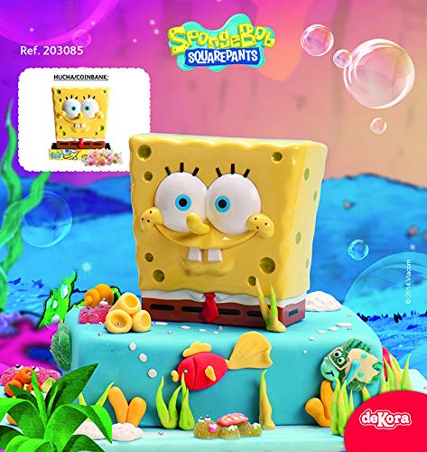 Dekora-203085 Hucha Infantil de Bob Esponja con Caramelos, Color amarillo (01-14-00603)